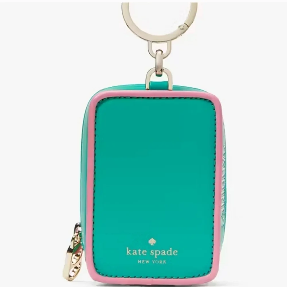 Kate spade Day tripper sardine smooth leather zip-around bag charm/Keychain - Picture 4 of 7